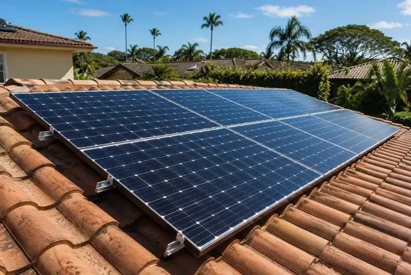 Installation de panneaux solaires aux Angles